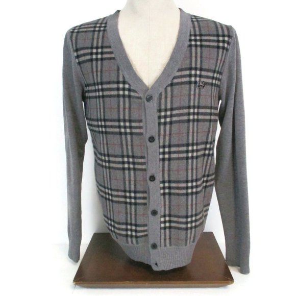 men's plaid cardigans